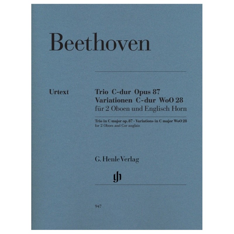 TRIO C-DUR OP.87 / FOR 2 OBOES AND ENGLISH HORN