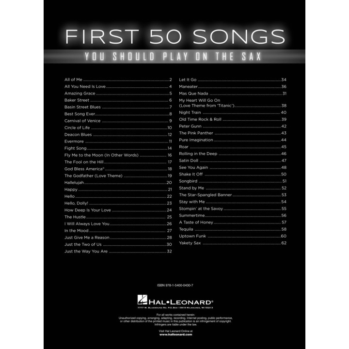 FIRST 50 SONGS              HL00248845