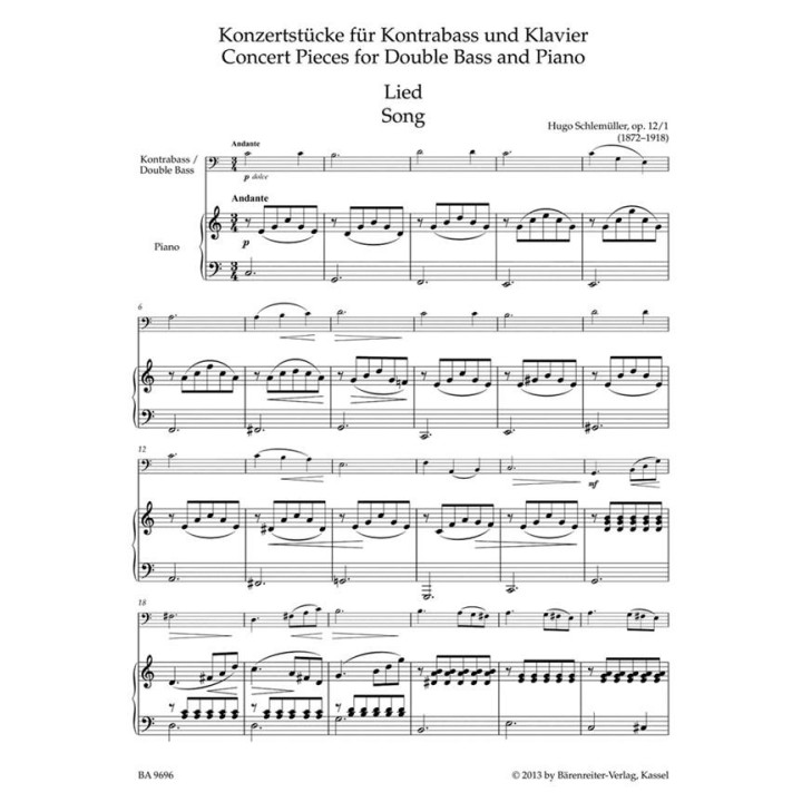 CONCERT PIECES FOR DOUBLE BASS & PIANO