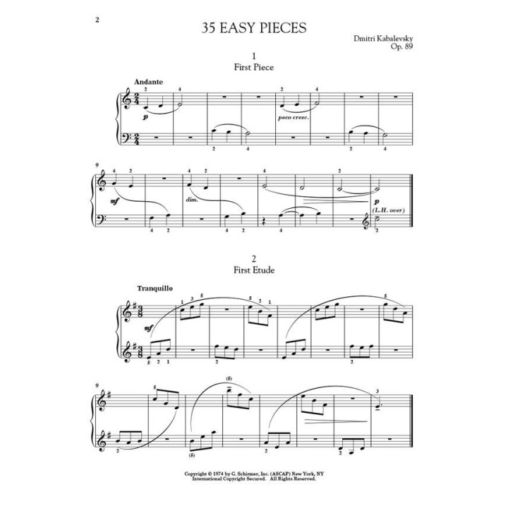 35 EASY PIECES FOR PIANO OP.89