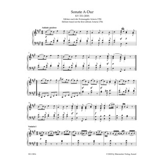 SONATA FOR PIANO A-DUR KV 331 ( WITH RONDO ALLA TU