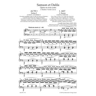 SAMSON ET DALIILA / VOCAL SCORE