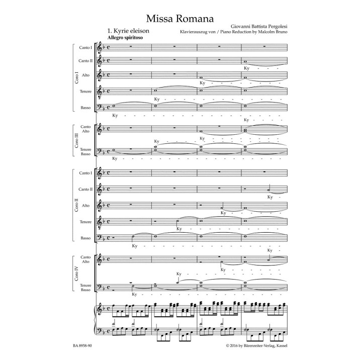 MESSE F-DUR / MISSA ROMANA / VOCAL SCORE