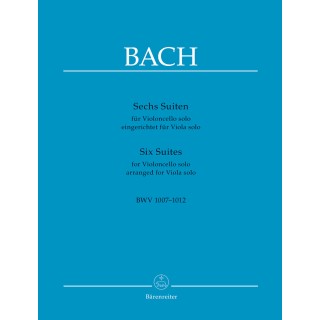 SIX SUITES FOR VIOLONCELLO SOLO  BWV 1007-1012 ARR