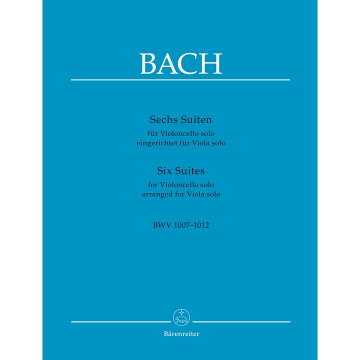 SIX SUITES FOR VIOLONCELLO SOLO  BWV 1007-1012 ARR