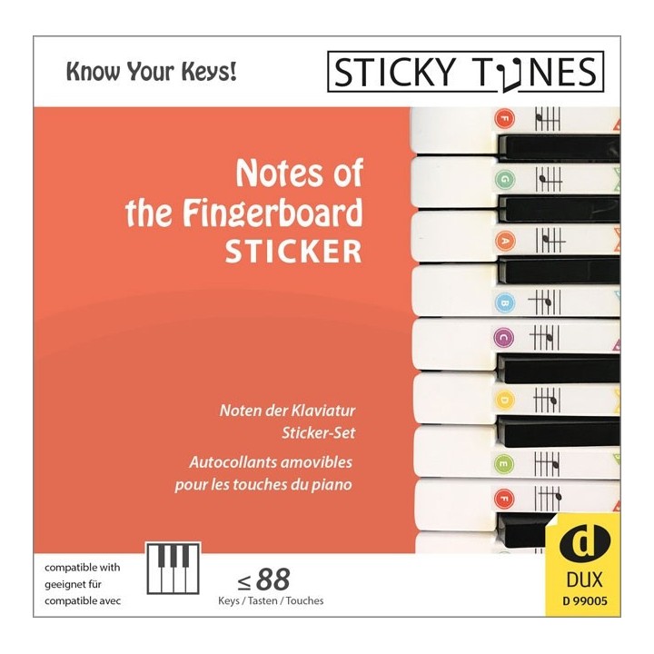 NOTES OF FINGERBOARD STICKER      D 99005