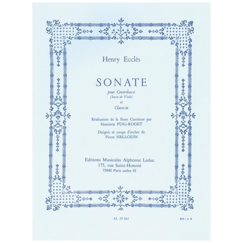 SONATE (DOUBLE BASS/HARPSICHORD)