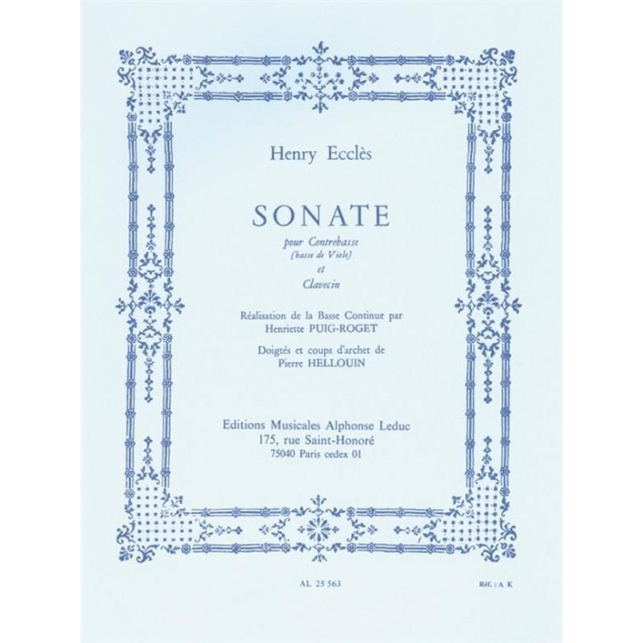 SONATE (DOUBLE BASS/HARPSICHORD)