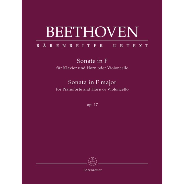 SONATA FOR OIANO AND HORN OR VIOLONCELLO OP.17