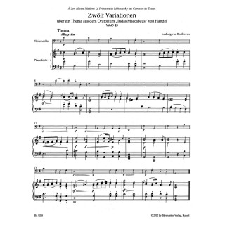 VARIATIONS FOR PIANO & VIOLONCELLO