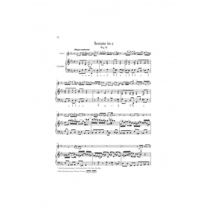 BACH C.PH.E. UT50289, WORKS FOR VIOLIN AND HARPSIC