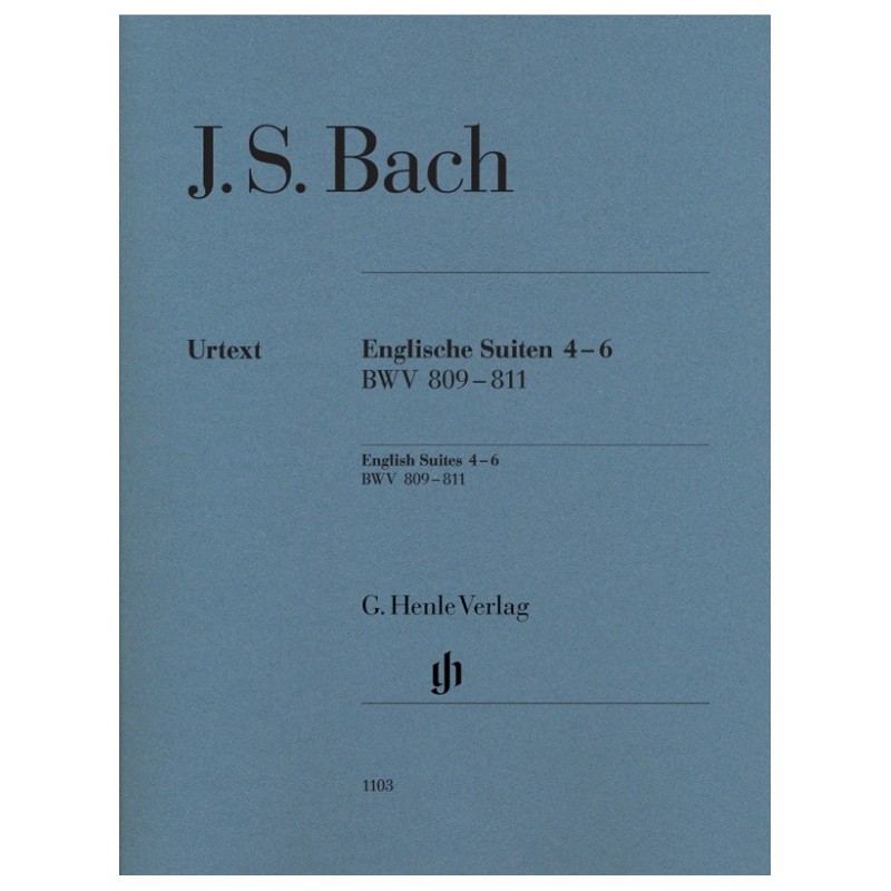 BACH J.S. HN1103, ENGLISCH SUITES 4-6 BWV 809-811