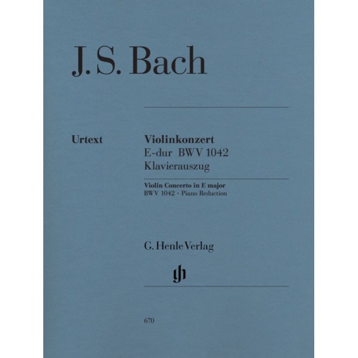 BACH J.S. HN670, VIOLIN CONCERTO E-DUR BWV 1042 WY