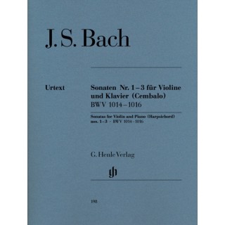 SONATASFOR VIOLIN & PIANO N. 1-3 BWV 1014-1016