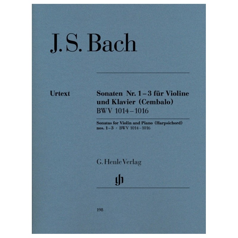 SONATASFOR VIOLIN & PIANO N. 1-3 BWV 1014-1016