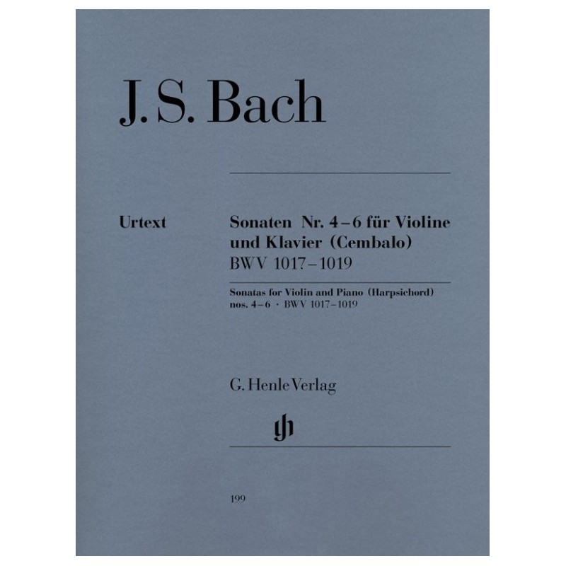SONATAS FOR VIOLIN & PIANO N.4-6 BWV 1017-1019