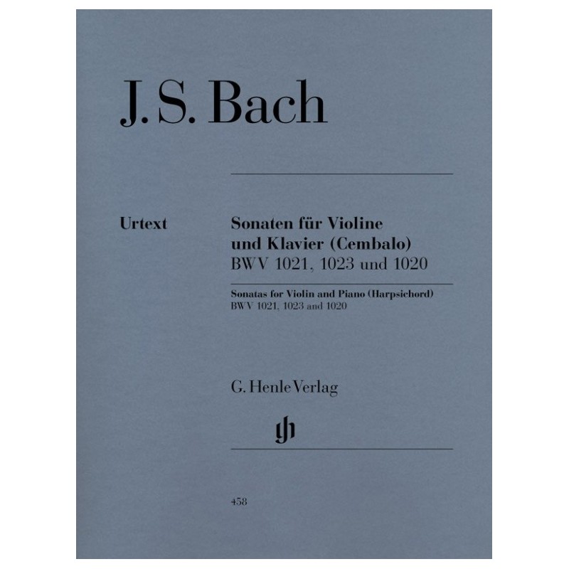 SONATAS FOR VIOLIN & PIANO BWV 1021,1023,1020