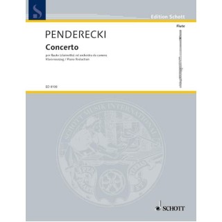 PENDERECKI K.  ED8108, CONCERTO PER FLAUTO ED ORCH