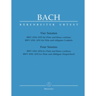 FOUR SONATAS BWV 1034-1035 FOR FLUTE & B.C.