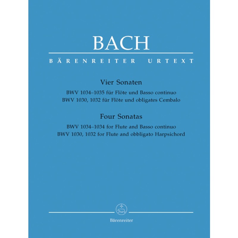 FOUR SONATAS BWV 1034-1035 FOR FLUTE & B.C.
