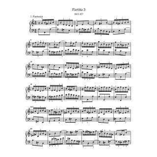 SIX PARTITAS FIRST PART OF THE CLAVIER UBUNG  BWV
