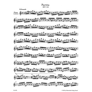 PARTITA A-MOLL NA FLET SOLO BWV 1013