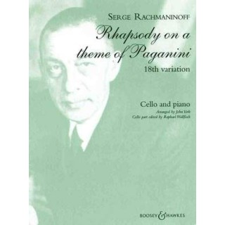RHAPSODY ON A THEME OF PAGANINI ARR. FOR CELLO & P
