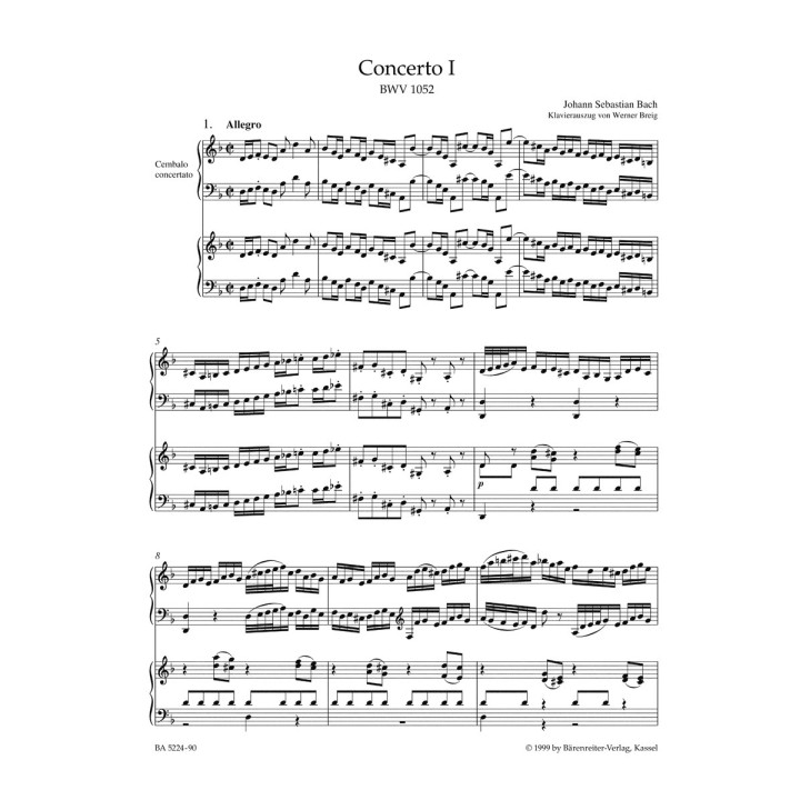 KONCERT.NR 1 D-MOLL - WYC.FORT  BWV 1052