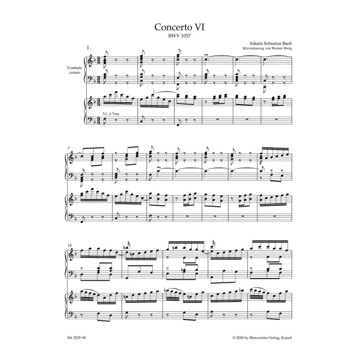 KONCERT NR 6 F-DUR BWV1057 NA KLAW.I SMYCZK./WYC./
