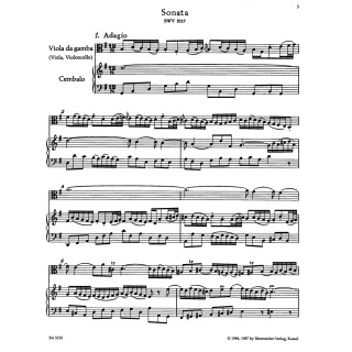 3 SONATY BWV 1027-1029 NA VC I KLAWESYN
