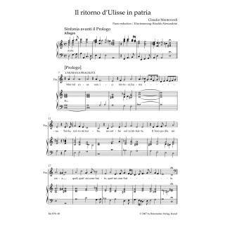 IL RITORNO D'ULISSE IN PATRIA  / VOCAL SCORE