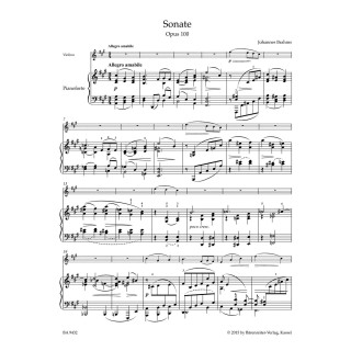 SONATA A MAJOR FOR VIOLIN & PIANO  OP.100
