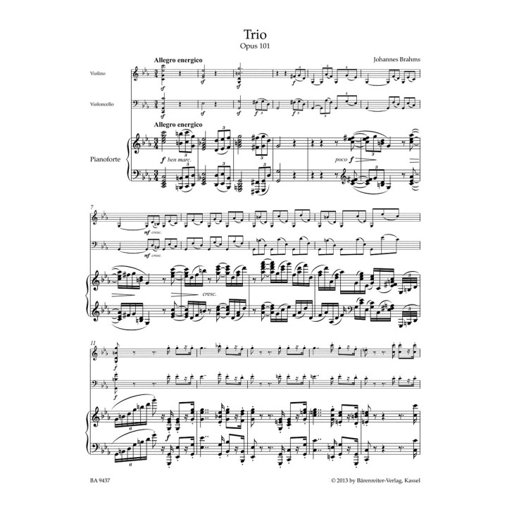 TRIO FOR VIOLIN, VIOLONCELLO & PIANO   OP.101