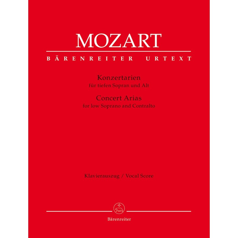 CONCERT ARIAS FOR LOW SOPRANO AND CONTRALTO