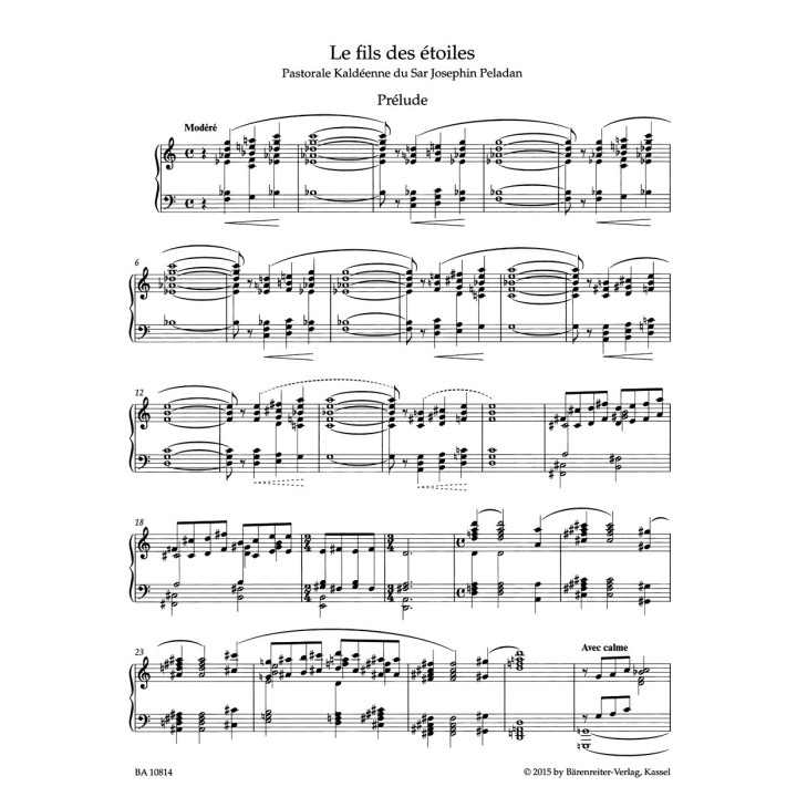 LE FILS DES ETOILES FOR PIANO