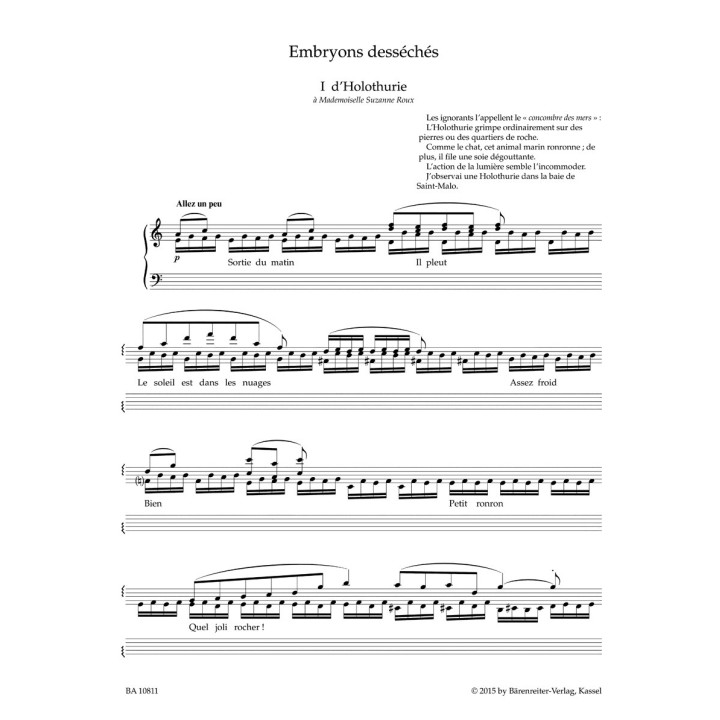 EMBRYONS DESSECHES FOR PIANO