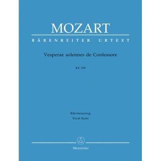 VESPERAE SOLENNES DE CONFESSORE   KV 339 /VOCAL SC
