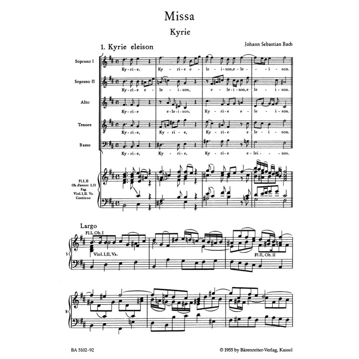 BACH J.S. BA 5102A, MESSE IN H-MOLL BWV 232 / VOCA