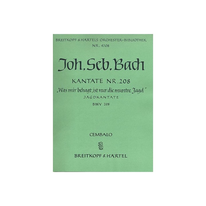 BACH J.S..  EB 4708, KANTATE NR 208 BWV 208 / VOCA
