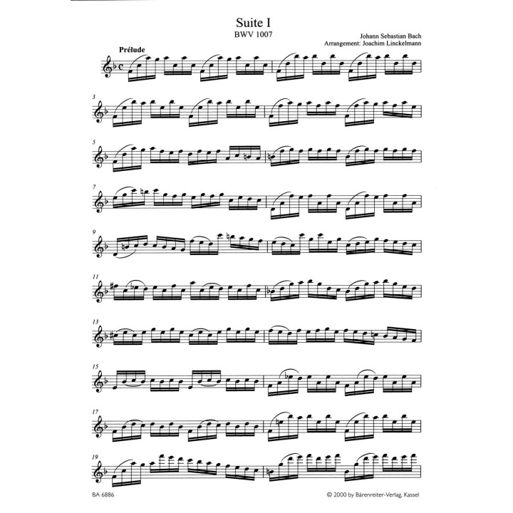 BACH J.S. BA6886, TWO SUITES FOR FLUTE AFTER THE S