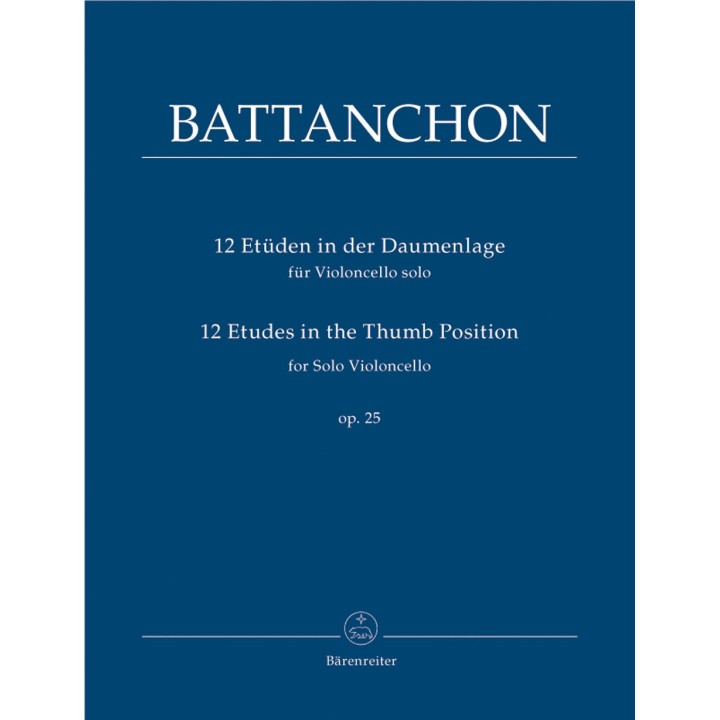 BATTANCHON F. BA 9405, 12 ETIUD NA VIOLONCZELĘ SOL