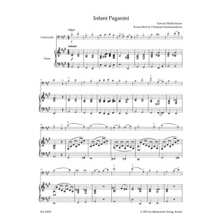 THE INFANT PAGANINI / ARRANGED FOR CELLO