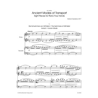 ANCIENT MODES OF TRANSPORT / FOR PIANO FOUR HANDS