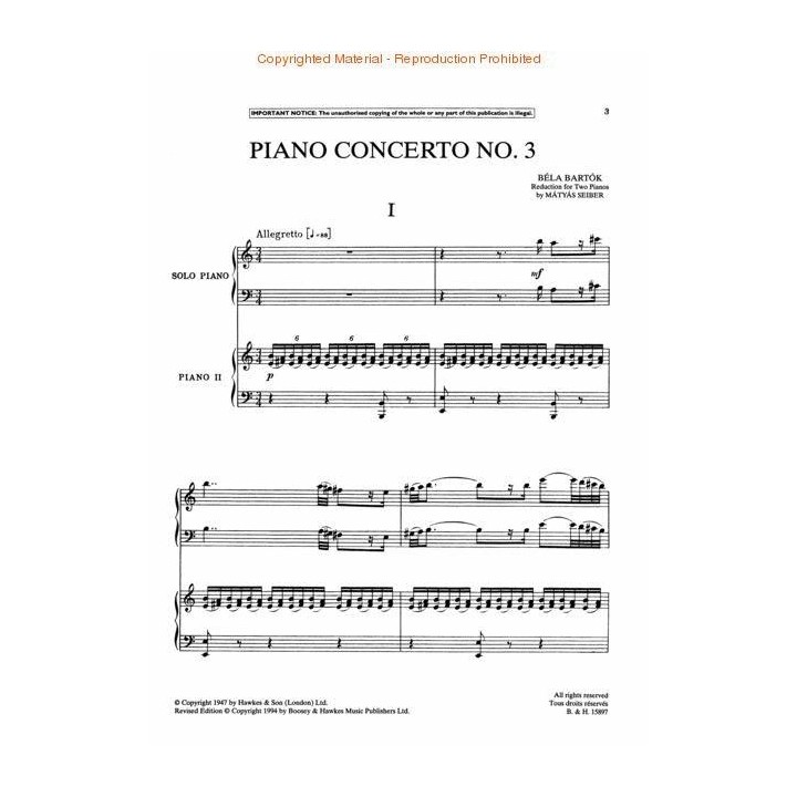PIANO CONCERTO NO.3 FOR 2 PIANOS